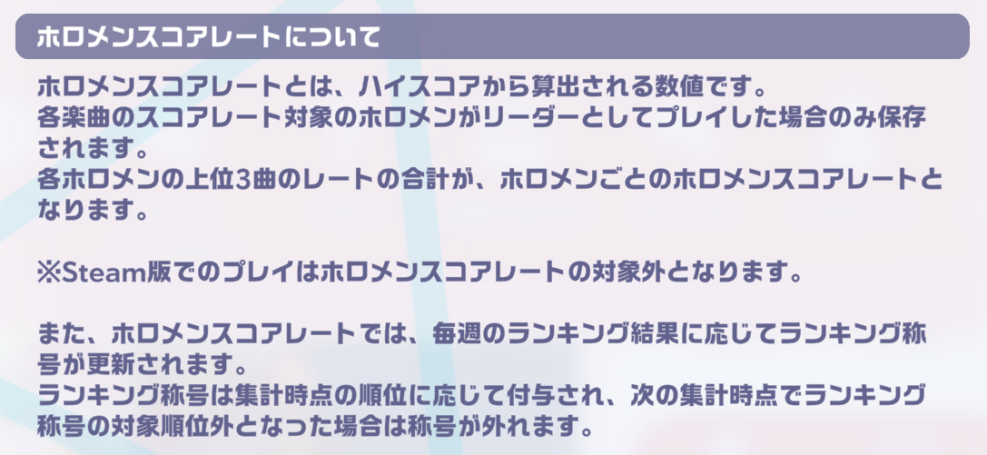 ホロドリ ホロメンスコアレートについての説明