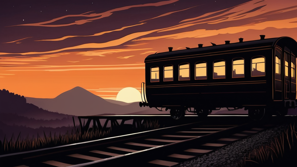 列車をイメージしたイラスト