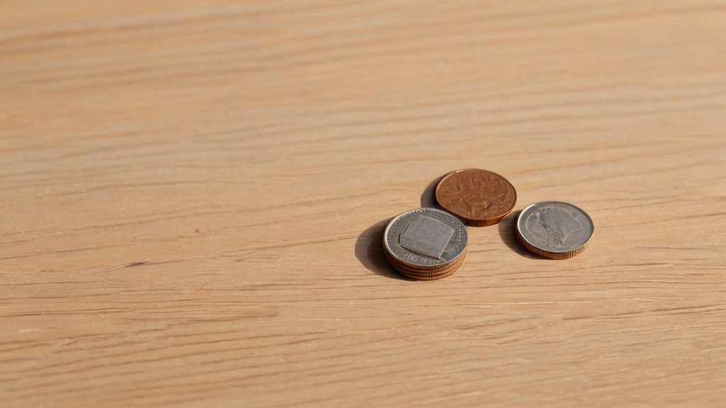 値札と硬貨